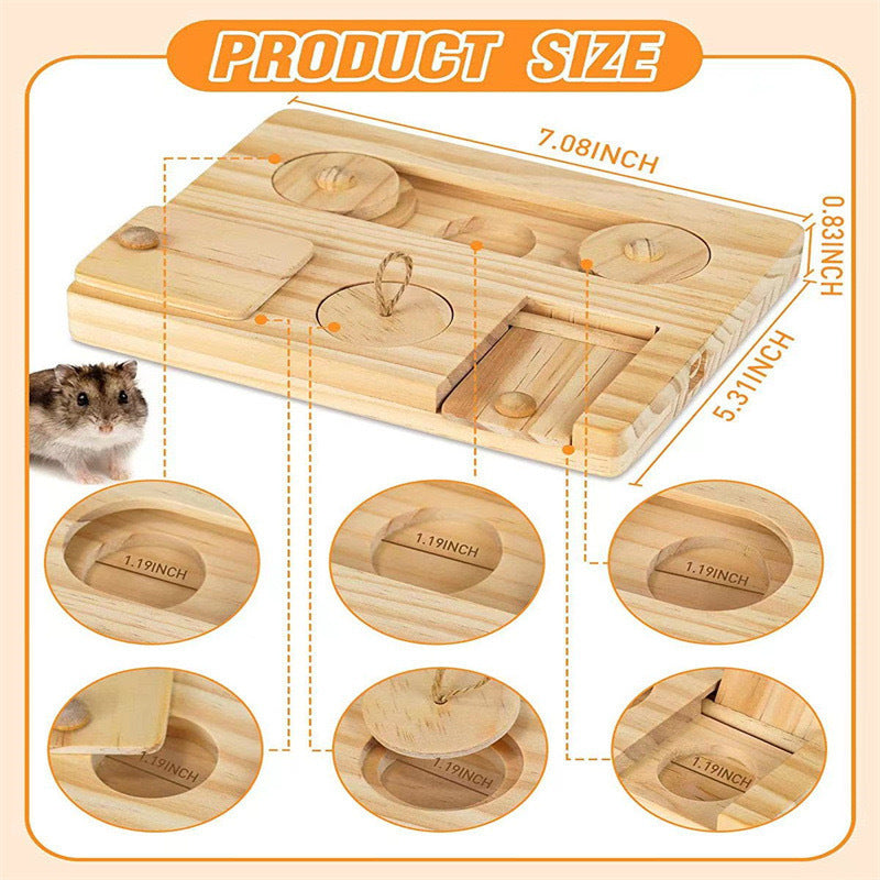Wooden Hamster Feeder