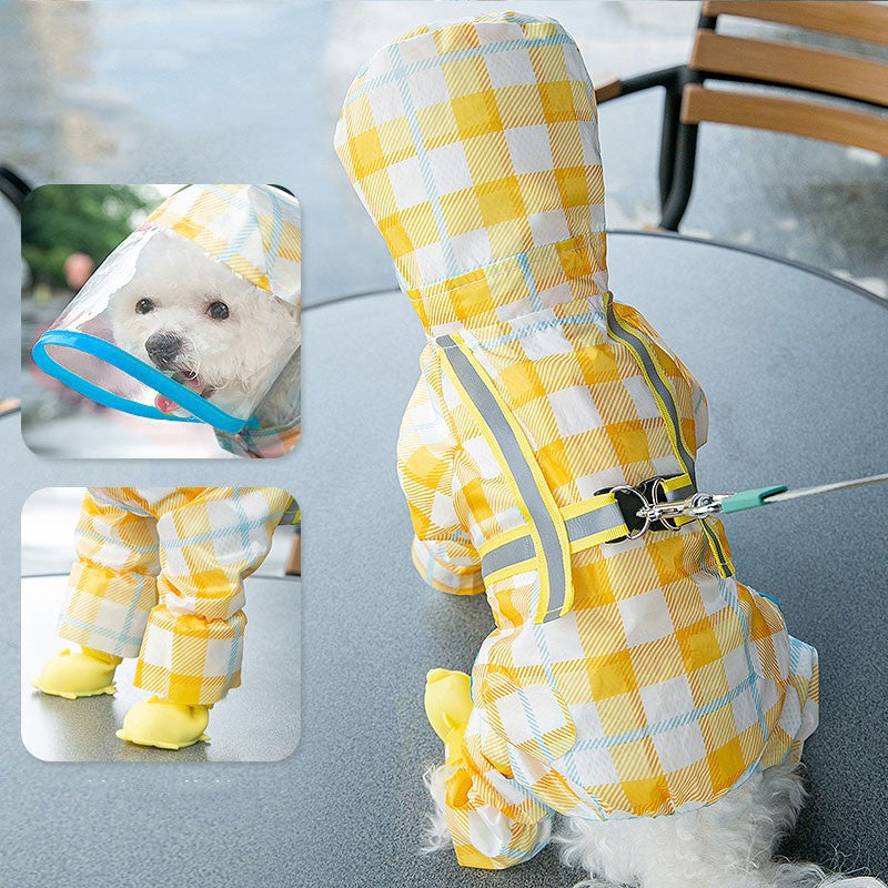 Chest And Back Integrated Pet Raincoat