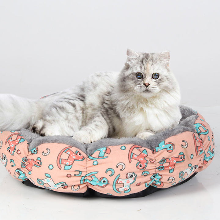 Cat Bed Cat Beds For Indoor Cats Calming Donut Bed For Puppy And Kitten Round Fluffy Pet Bed For Small Medium Dogs And Cats