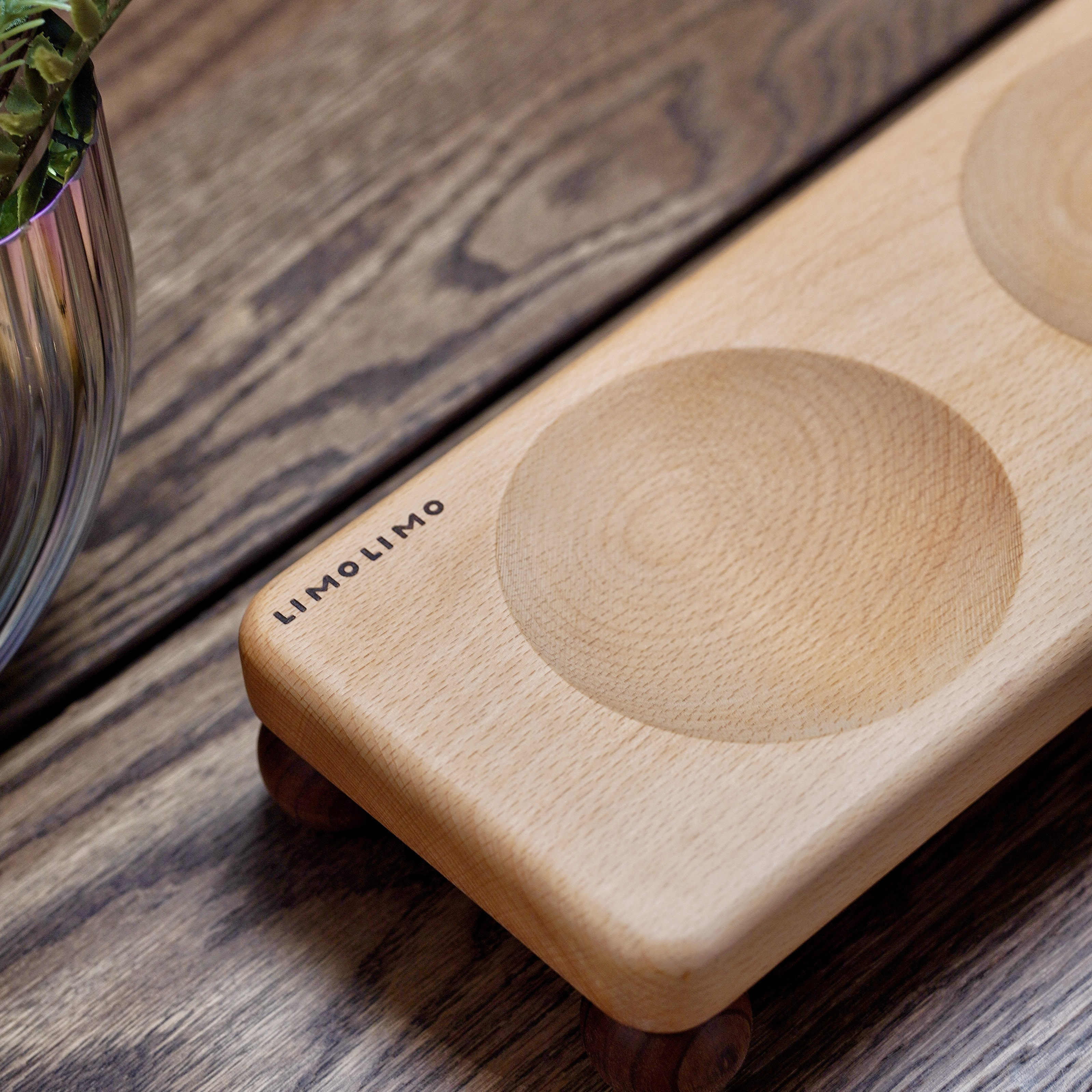 Solid Wood Cat Bowl Ceramic Bowl