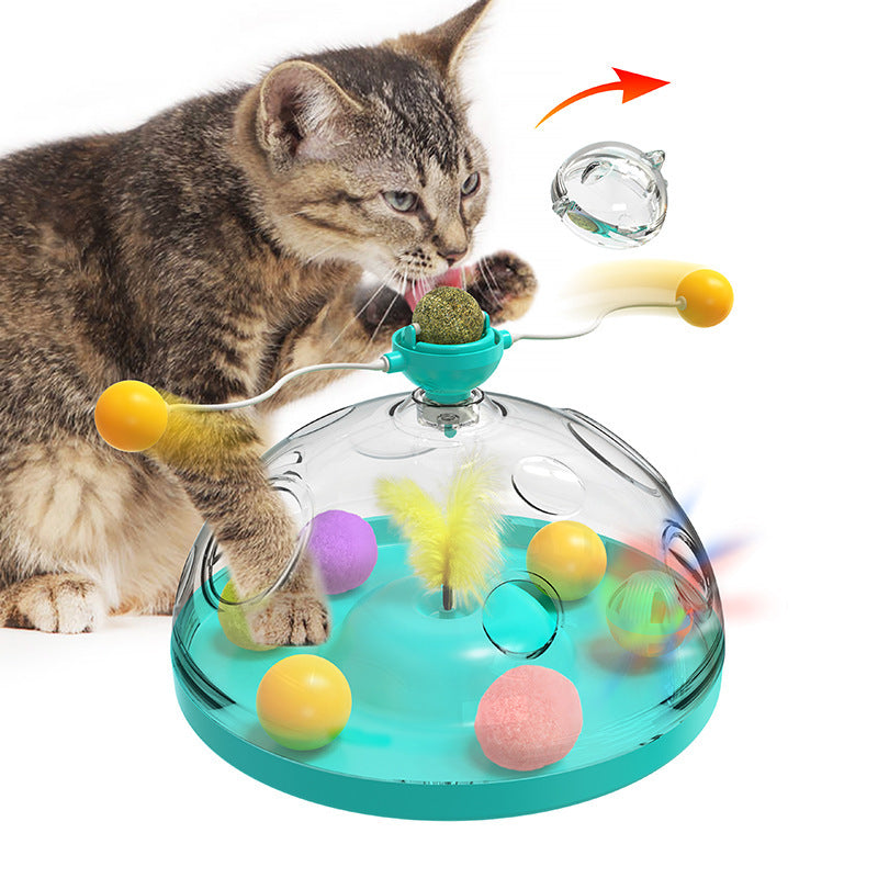 Interactive Turntable Pet Toys With Catnip