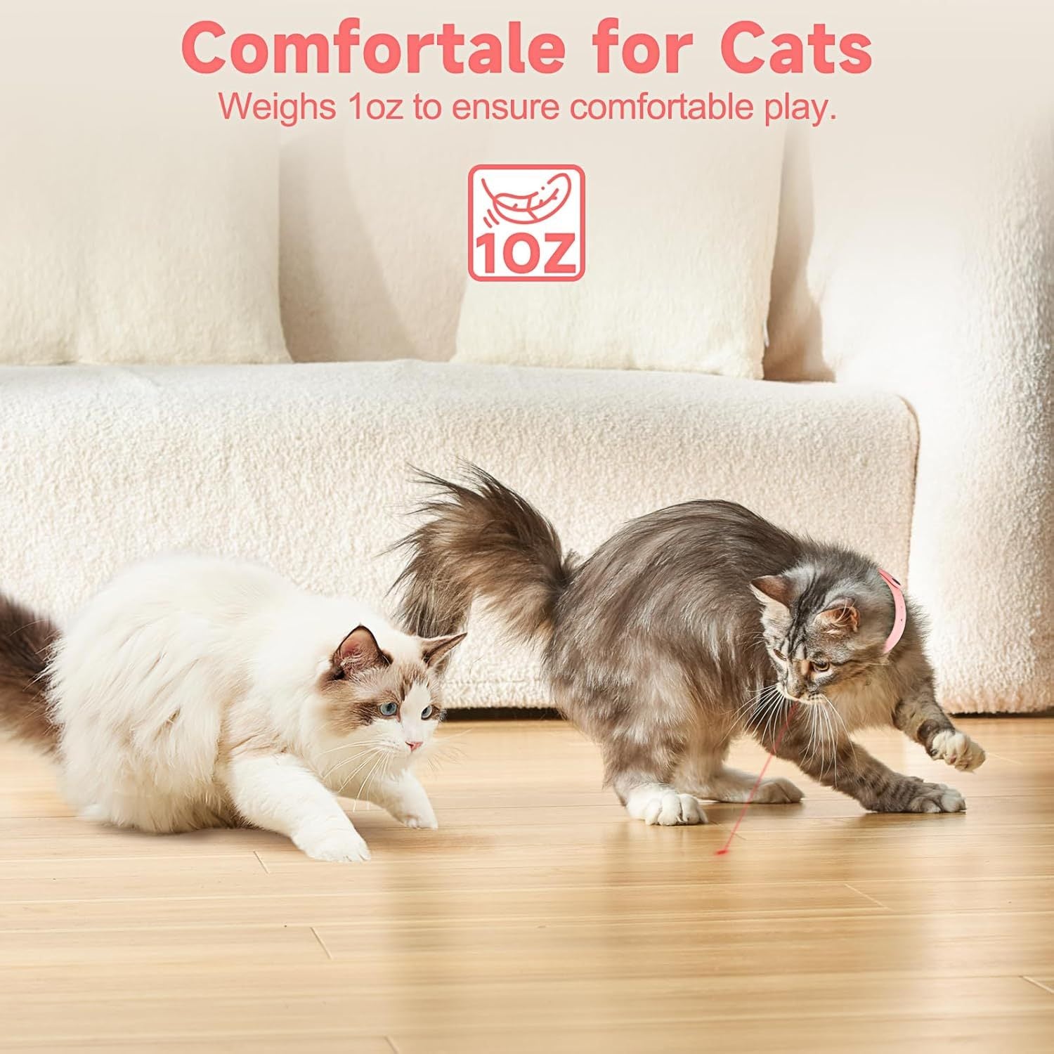 Wearable Automatic Cat Toys With LED Lights