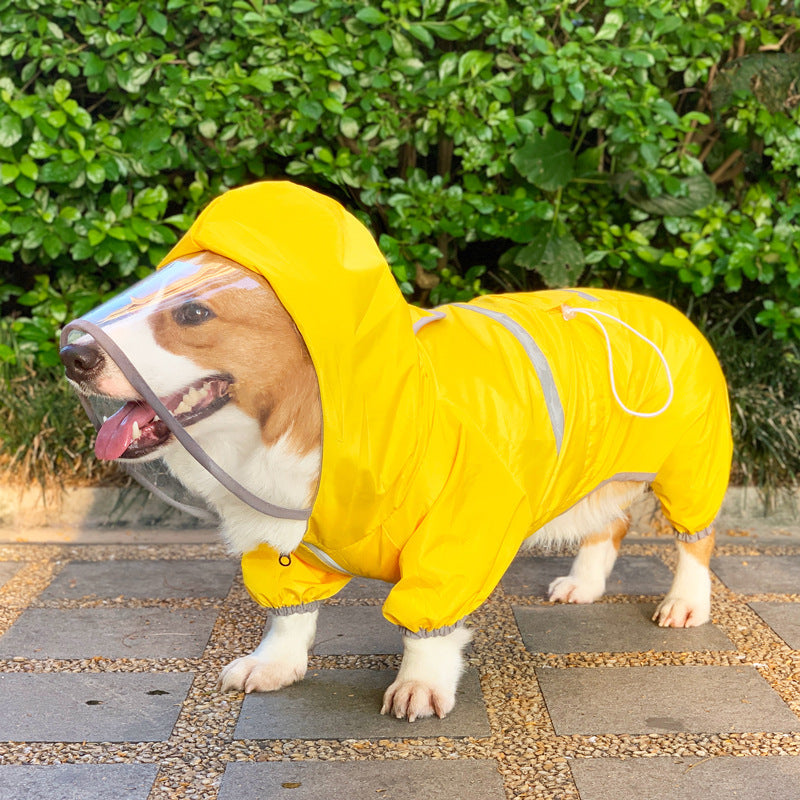 Dog Raincoat Four Legged Waterproof Clothing