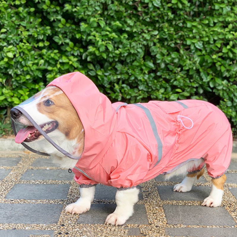 Dog Raincoat Four Legged Waterproof Clothing