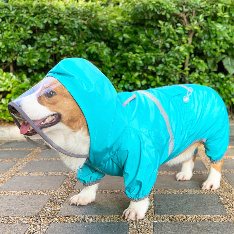 Dog Raincoat Four Legged Waterproof Clothing