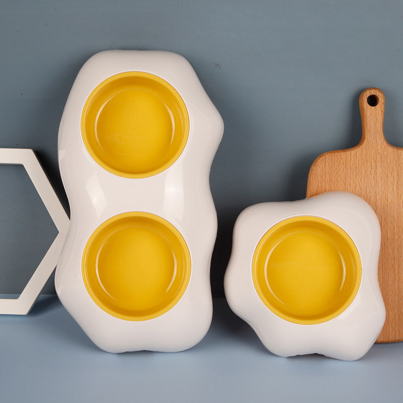 Egg-shaped Pet Bowl Feeder