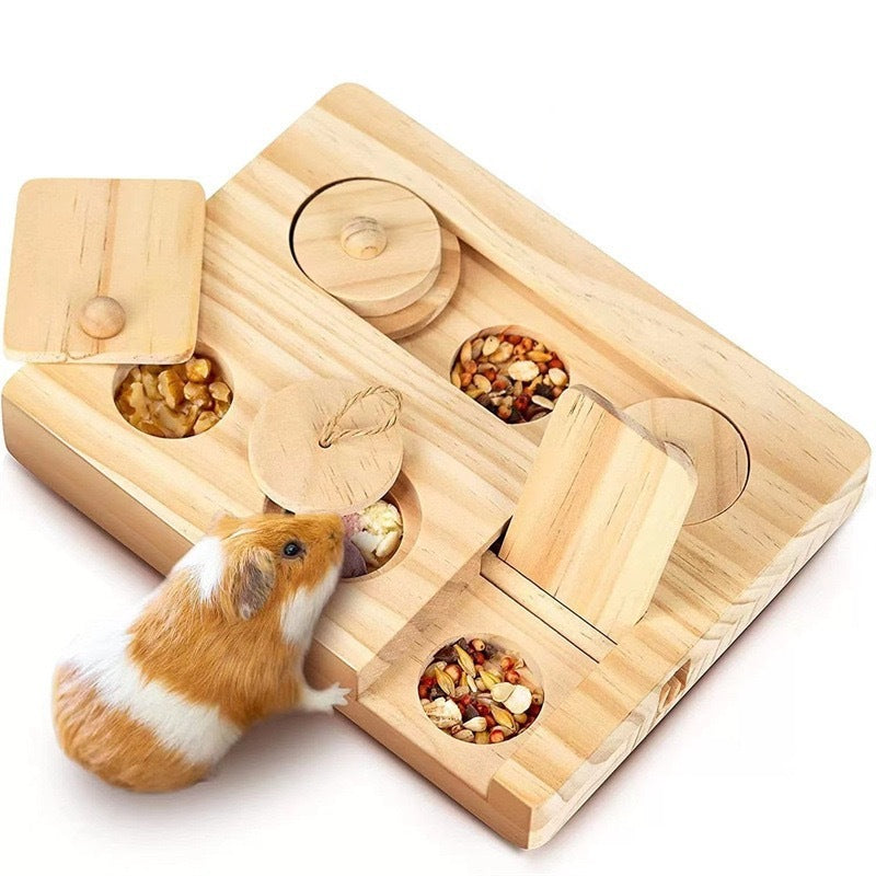 Wooden Hamster Feeder