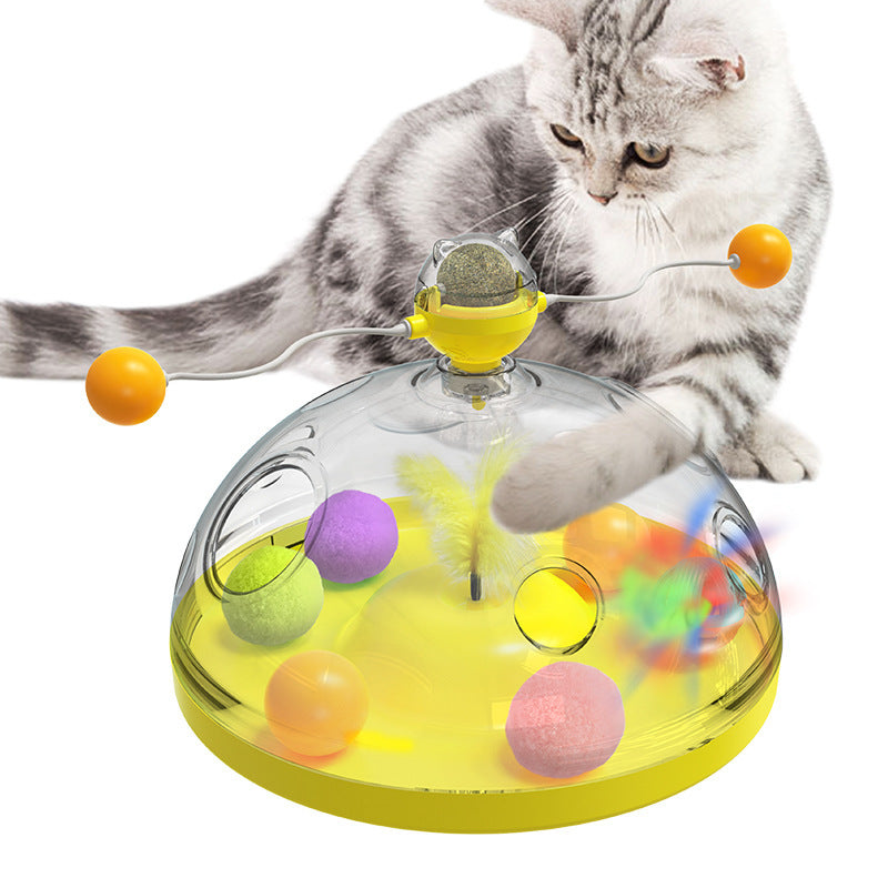 Interactive Turntable Pet Toys With Catnip