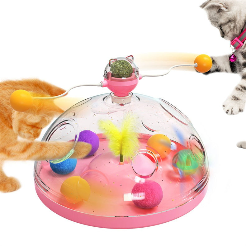 Interactive Turntable Pet Toys With Catnip