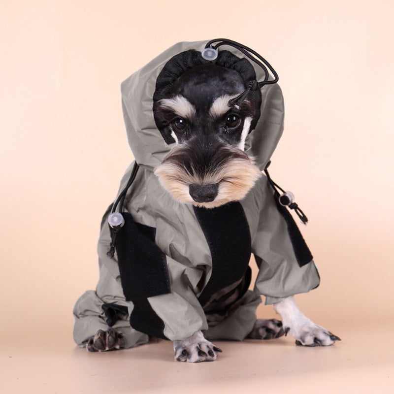 Pet Reflective Four-legged Large Dog Raincoat
