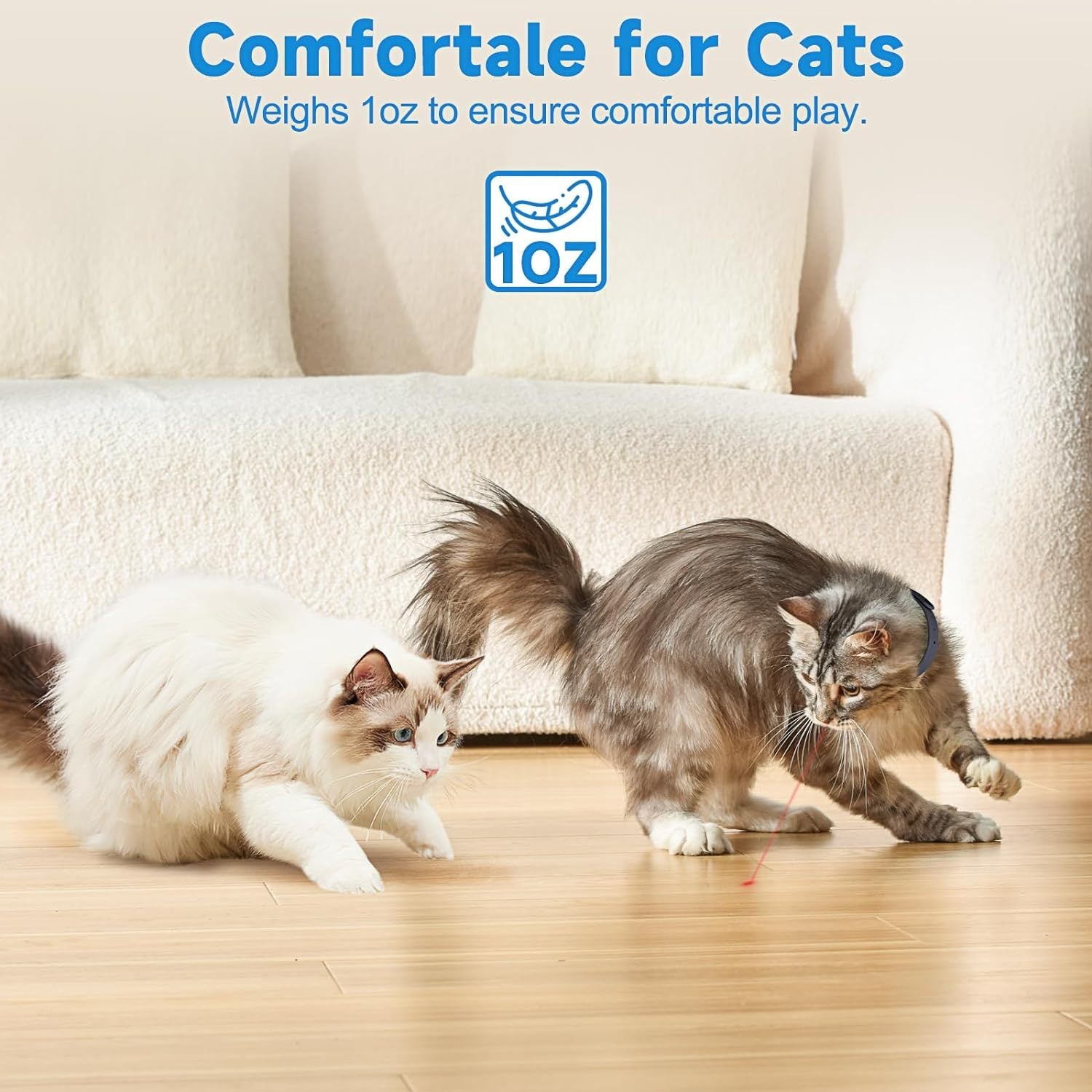 Wearable Automatic Cat Toys With LED Lights