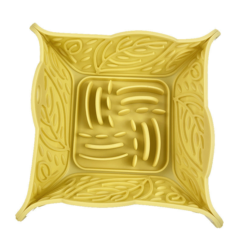 Pet Silicone Foldable Slow Tableware