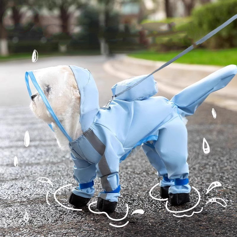 Chest And Back Integrated Pet Raincoat