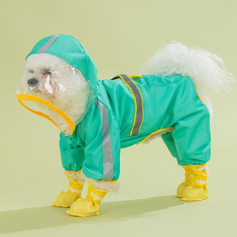 Chest And Back Integrated Pet Raincoat