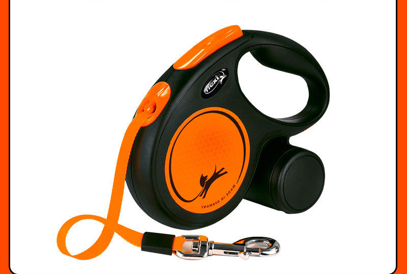 Orange Automatic Retractable Pet Leash