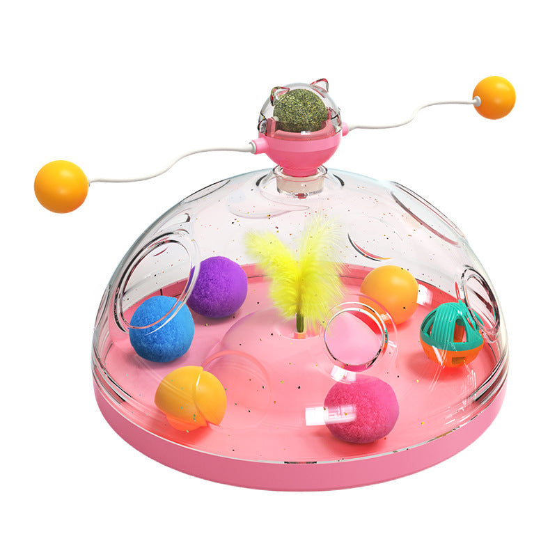 Interactive Turntable Pet Toys With Catnip