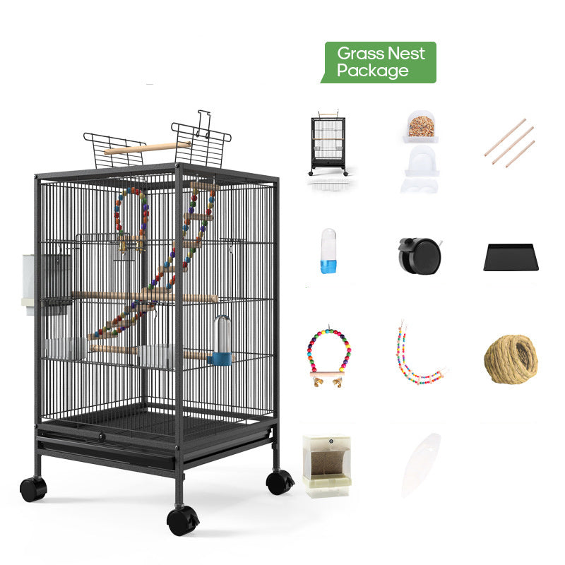 Parrot Bird Cage With Feeder