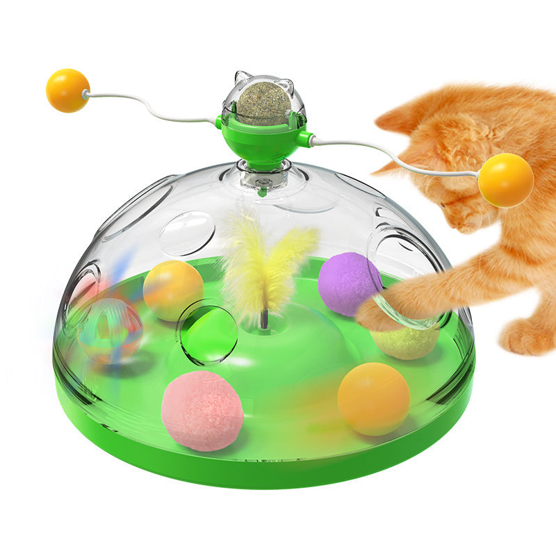 Interactive Turntable Pet Toys With Catnip