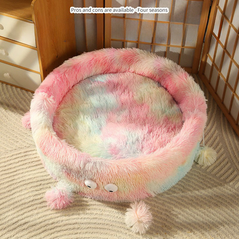 Winter Warm Cute Eye Pet Bed