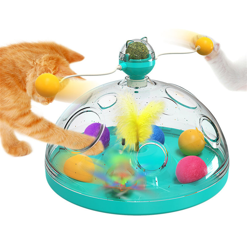 Interactive Turntable Pet Toys With Catnip