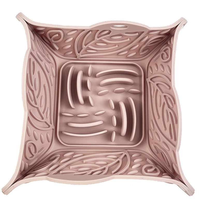 Pet Silicone Foldable Slow Tableware