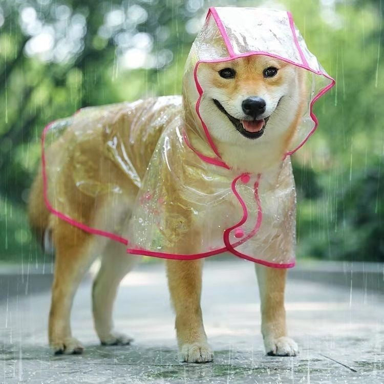 Transparent Dog Raincoat Pet Clothes
