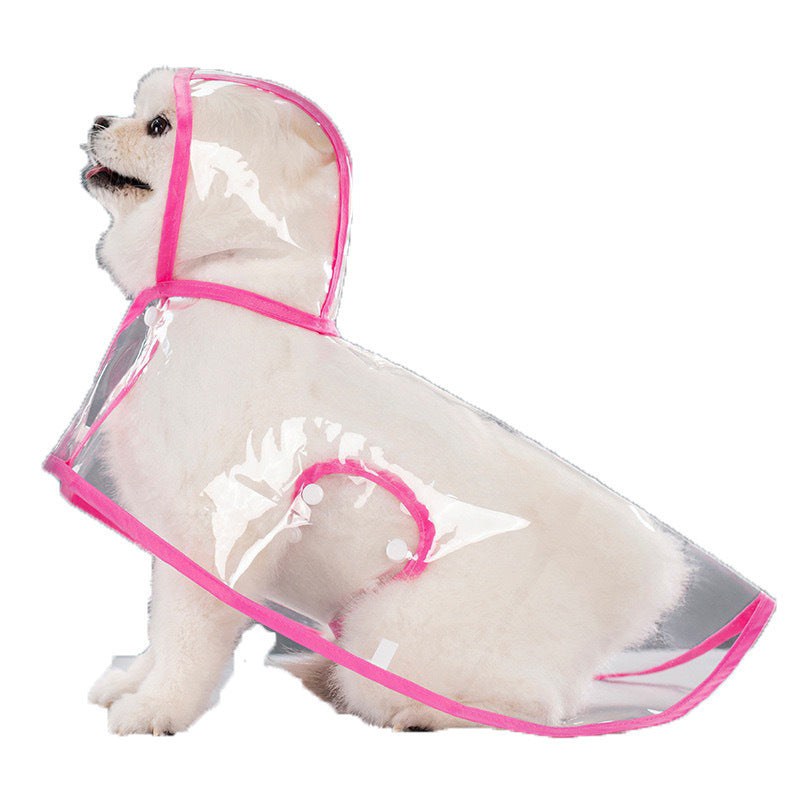 Pet Raincoat Transparent Dog